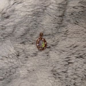 Gold plated opal pin